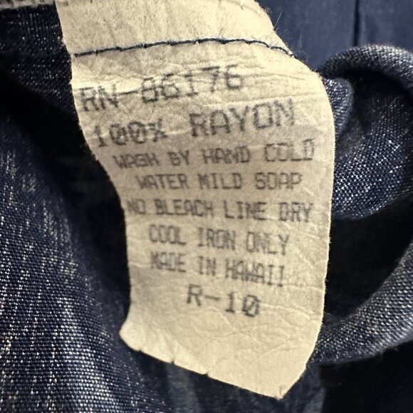 Paradise Found Hawaiian Shirt Men XL Blue Floral Tom Selleck Magnum PI VTG Adult - Picture 3 of 7